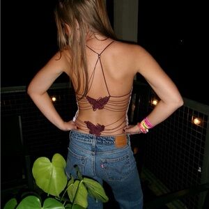 Butterfly detailed back top